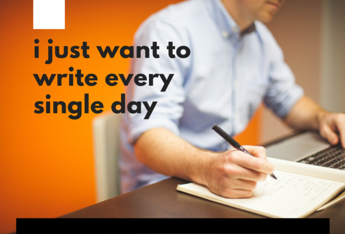i just want to write