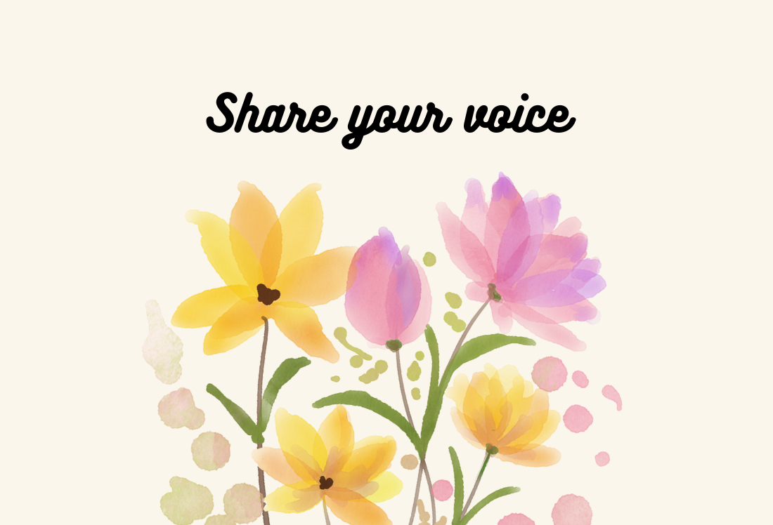 Share your voice